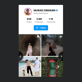 HTML Small Instagram template