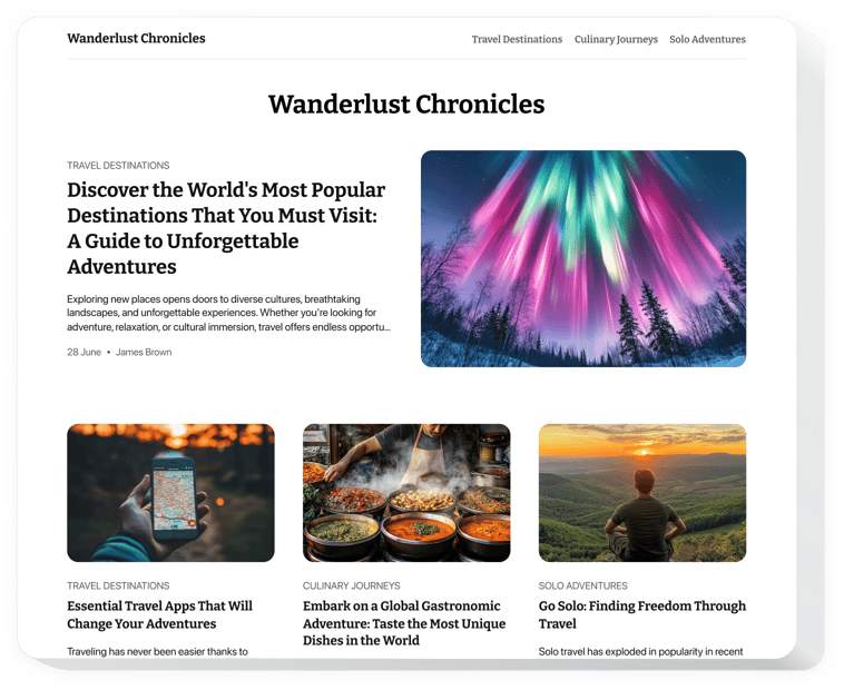 Blog widget for any website
