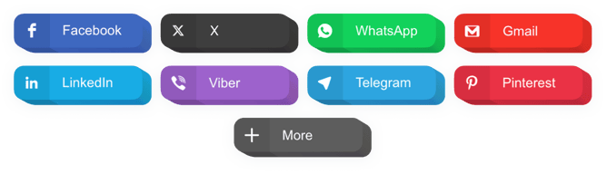  Social Share Buttons widget for website