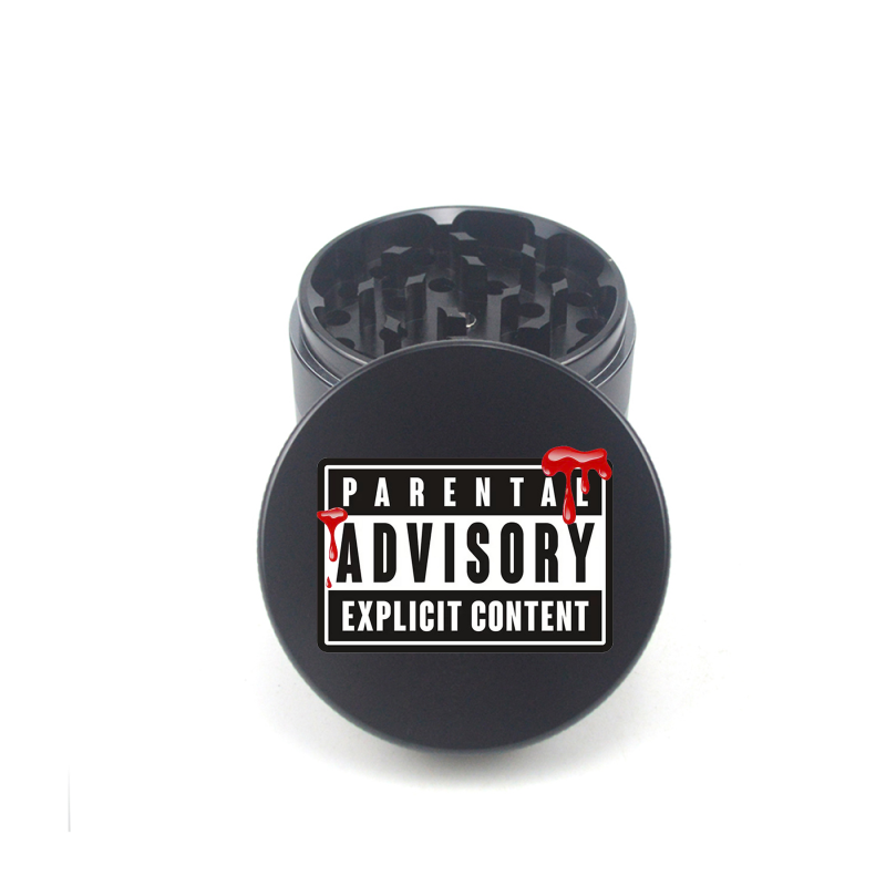 Parental Advisory 4pc Aluminum Grinder - Fidget Widgets