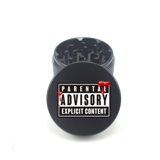 Parental Advisory 4pc Aluminum Grinder - Fidget Widgets