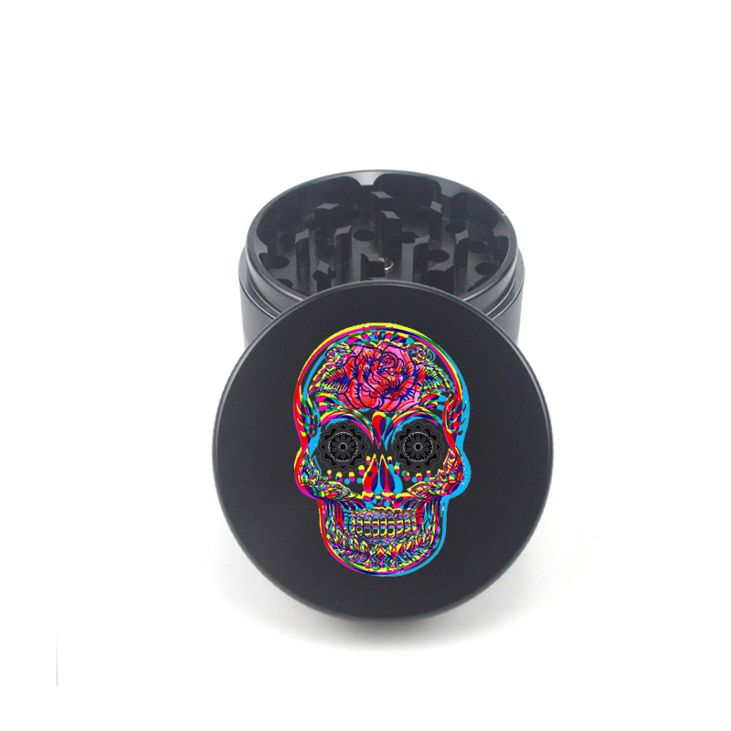 Psychedelic Skull Crusher 4pc Aluminum Grinder - Fidget Widgets