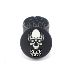 Skull Blazin 4pc Aluminum Grinder - Fidget Widgets