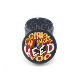 Girls Can Smoke Too 4pc Aluminum Grinder - Fidget Widgets