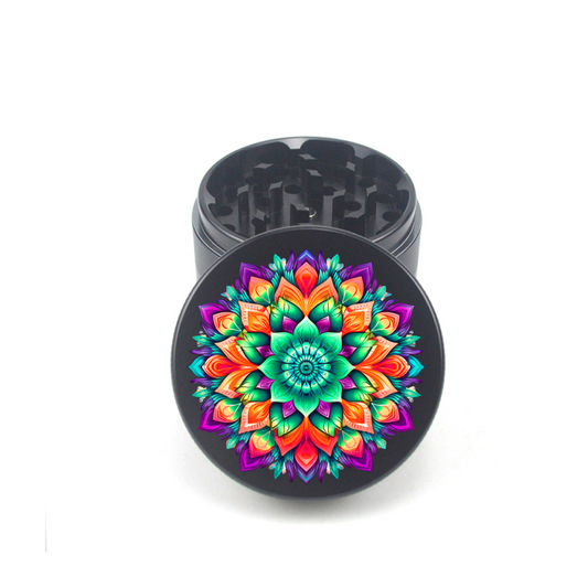 Mandala V8 4pc Aluminum Grinder - Fidget Widgets