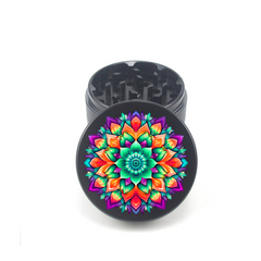 Mandala V8 4pc Aluminum Grinder - Fidget Widgets