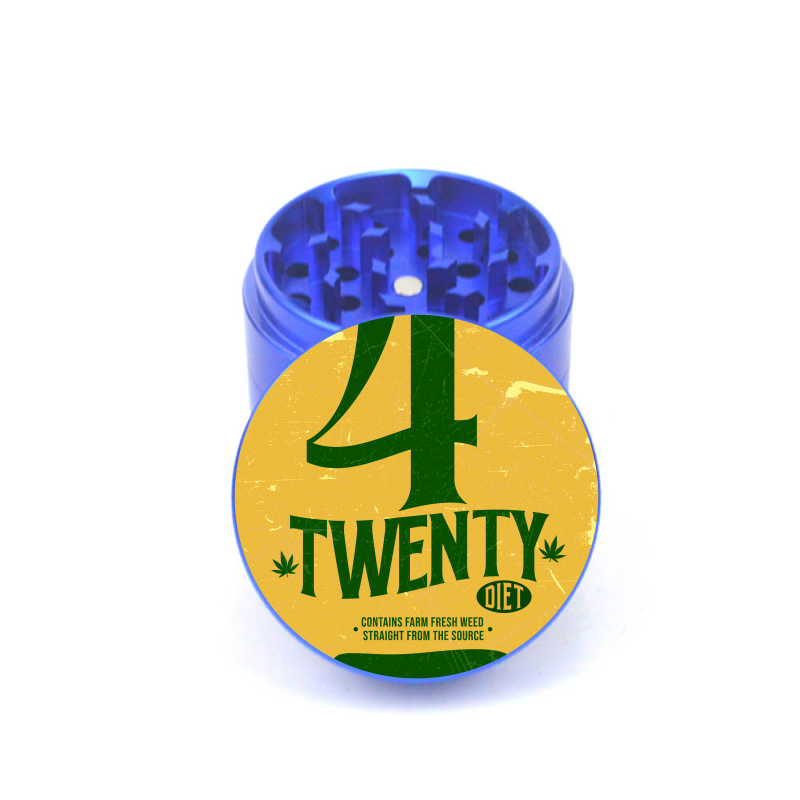 Retro 420 Cap Art 4pc Aluminum Grinder - Fidget Widgets