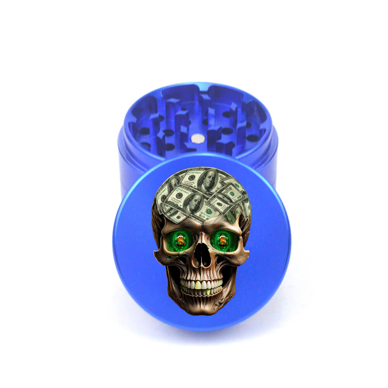 Skull Cash Crusher 4pc Aluminum Grinder - Fidget Widgets