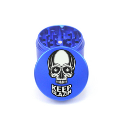 Skull Blazin 4pc Aluminum Grinder - Fidget Widgets