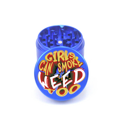 Girls Can Smoke Too 4pc Aluminum Grinder - Fidget Widgets