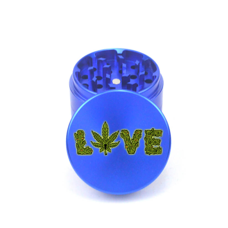 Leaf with Love 4pc Aluminum Grinder - Fidget Widgets