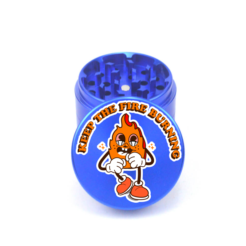 Keep the Fire Burning 4pc Aluminum Grinder - Fidget Widgets