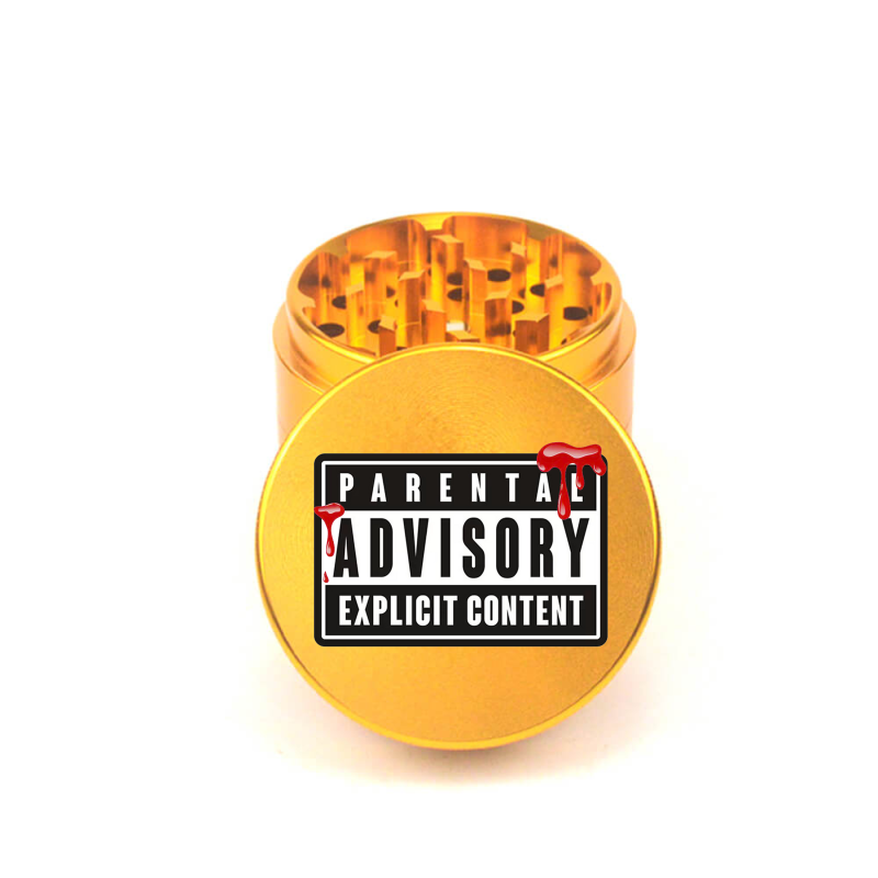Parental Advisory 4pc Aluminum Grinder - Fidget Widgets