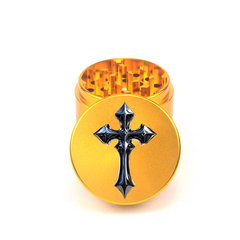 Chrome Cross 4pc Aluminum Grinder - Fidget Widgets