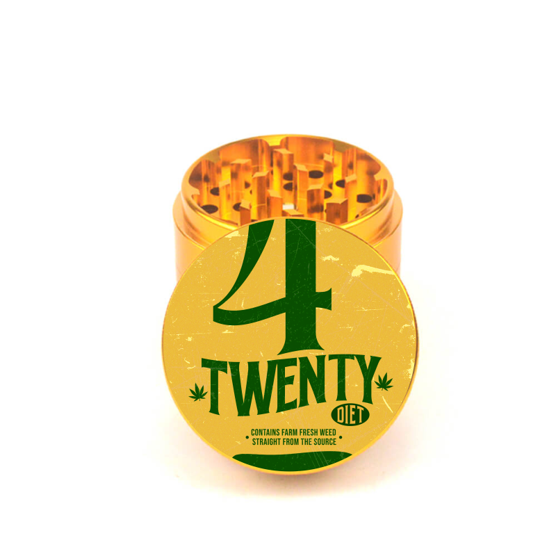 Retro 420 Cap Art 4pc Aluminum Grinder - Fidget Widgets