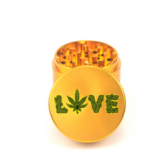 Leaf with Love 4pc Aluminum Grinder - Fidget Widgets