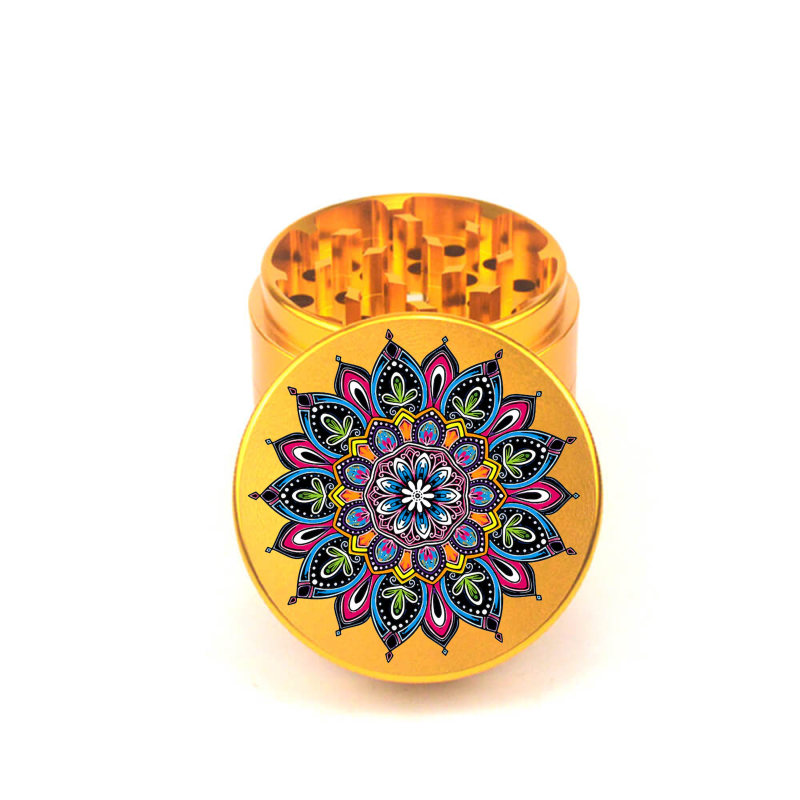 Mandala V6 4pc Aluminum Grinder - Fidget Widgets