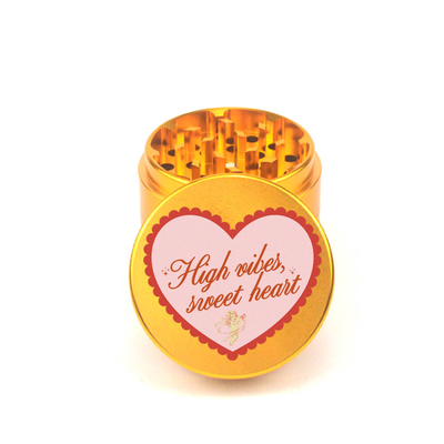High vibes, sweet heart 4pc Aluminum Grinder - Fidget Widgets