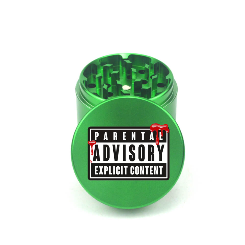 Parental Advisory 4pc Aluminum Grinder - Fidget Widgets