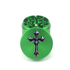 Chrome Cross 4pc Aluminum Grinder - Fidget Widgets