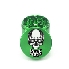Skull Blazin 4pc Aluminum Grinder - Fidget Widgets