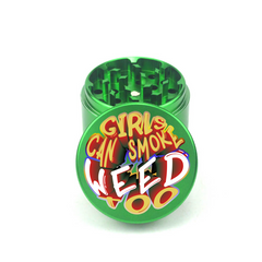 Girls Can Smoke Too 4pc Aluminum Grinder - Fidget Widgets