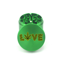Leaf with Love 4pc Aluminum Grinder - Fidget Widgets