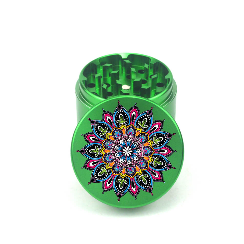 Mandala V6 4pc Aluminum Grinder - Fidget Widgets