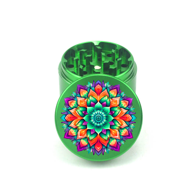 Mandala V8 4pc Aluminum Grinder - Fidget Widgets