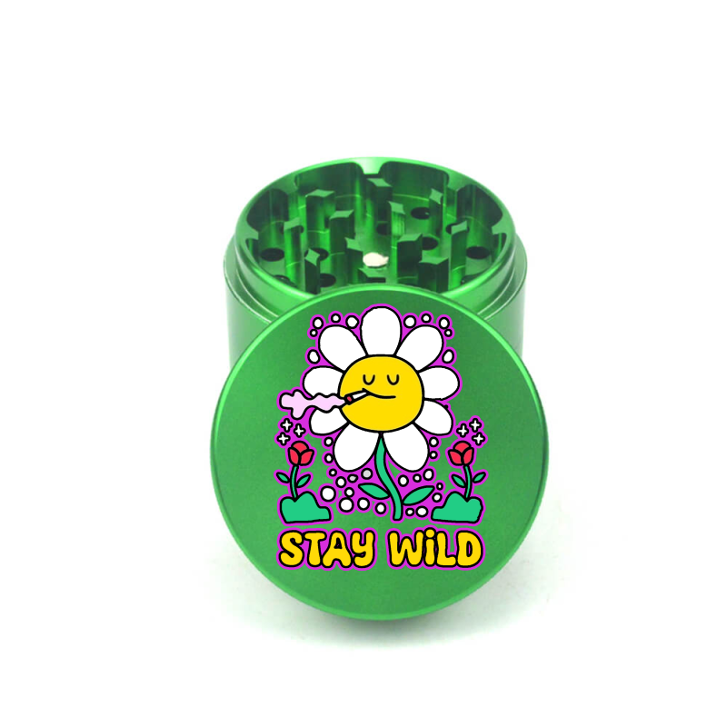 Wild Flower 4pc Aluminum Grinder - Fidget Widgets
