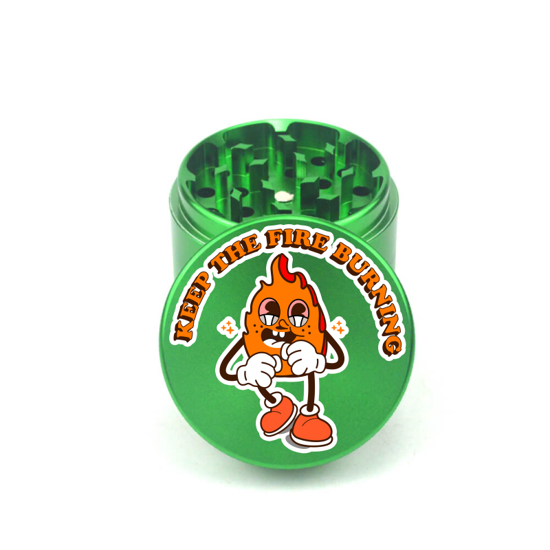 Keep the Fire Burning 4pc Aluminum Grinder - Fidget Widgets