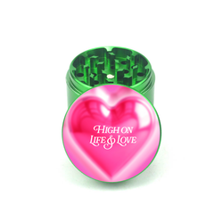 High on Life and Love 4pc Aluminum Grinder - Fidget Widgets