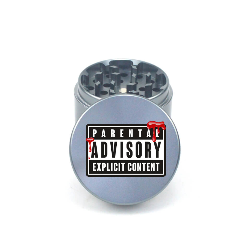 Parental Advisory 4pc Aluminum Grinder - Fidget Widgets