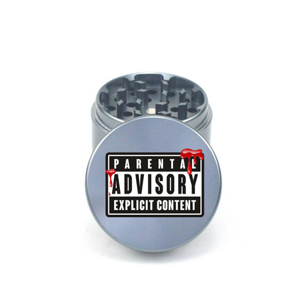 Parental Advisory 4pc Aluminum Grinder - Fidget Widgets