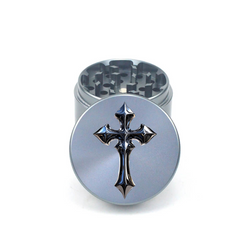 Chrome Cross 4pc Aluminum Grinder - Fidget Widgets