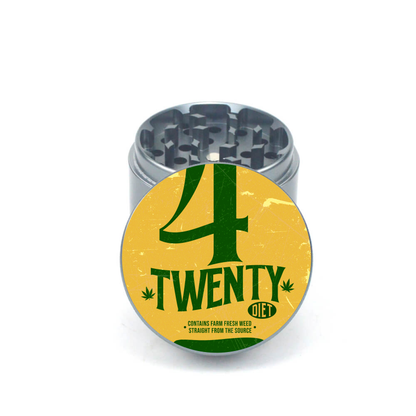 Retro 420 Cap Art 4pc Aluminum Grinder - Fidget Widgets