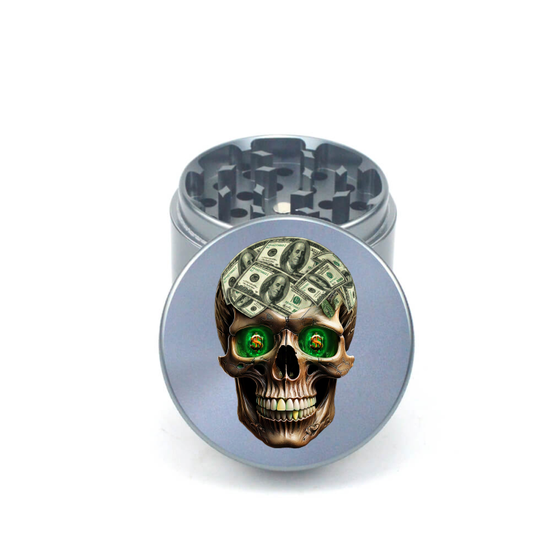 Skull Cash Crusher 4pc Aluminum Grinder - Fidget Widgets