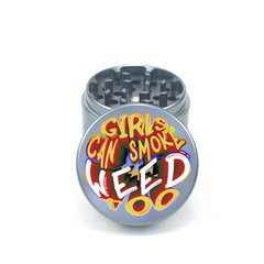 Girls Can Smoke Too 4pc Aluminum Grinder - Fidget Widgets