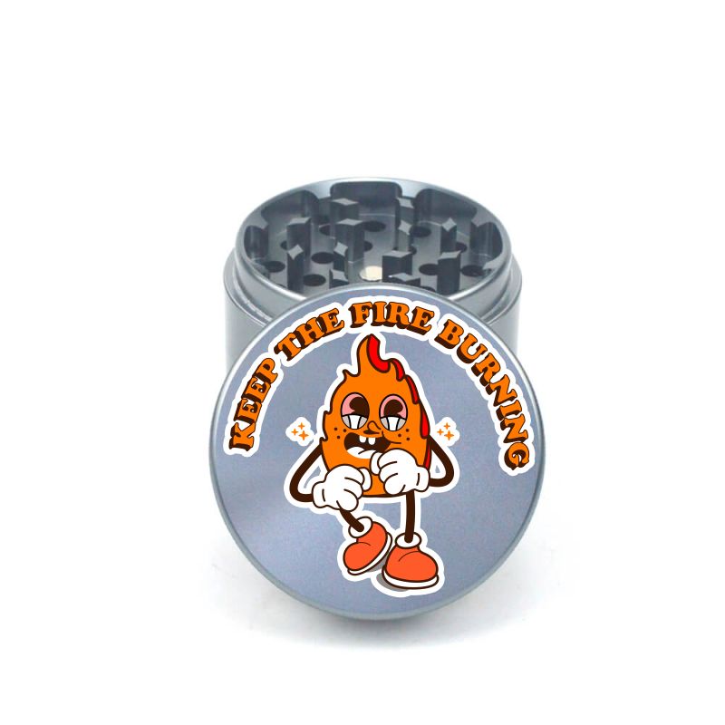 Keep the Fire Burning 4pc Aluminum Grinder - Fidget Widgets