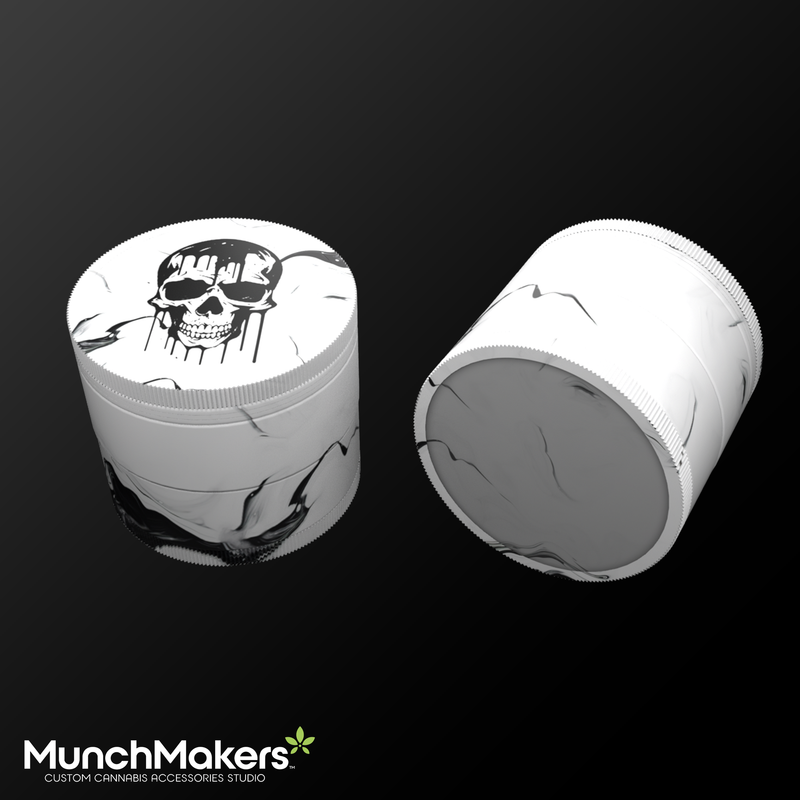 Melted Skull All Over Print Grinder - Fidget Widgets