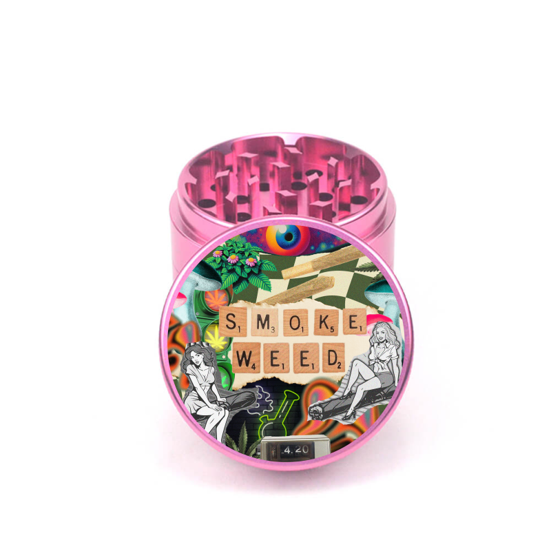 Smoke Weed 4pc Aluminum Grinder - Fidget Widgets