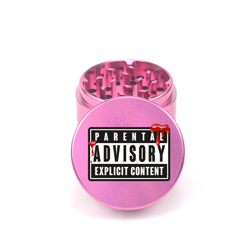 Parental Advisory 4pc Aluminum Grinder - Fidget Widgets