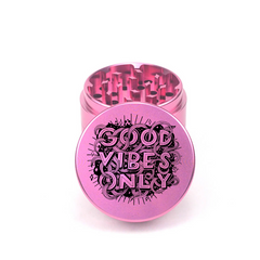 Good Vibes Only Crusher 4pc Aluminum Grinder - Fidget Widgets