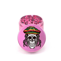 Rasta Skull Crunch 4pc Aluminum Grinder - Fidget Widgets