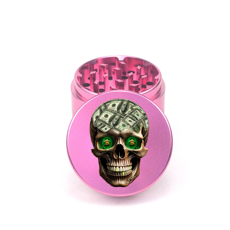 Skull Cash Crusher 4pc Aluminum Grinder - Fidget Widgets
