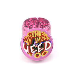 Girls Can Smoke Too 4pc Aluminum Grinder - Fidget Widgets