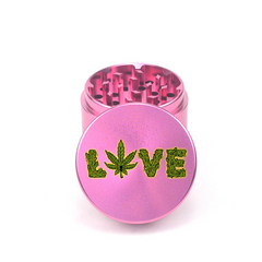 Leaf with Love 4pc Aluminum Grinder - Fidget Widgets