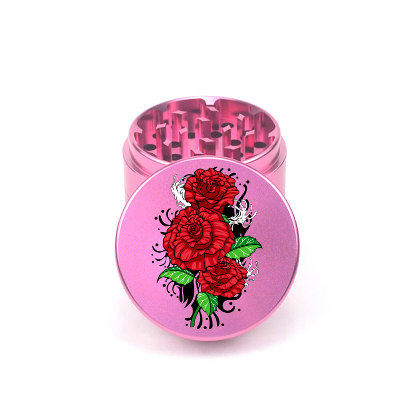 Rose Petal Bliss 4pc Aluminum Grinder - Fidget Widgets