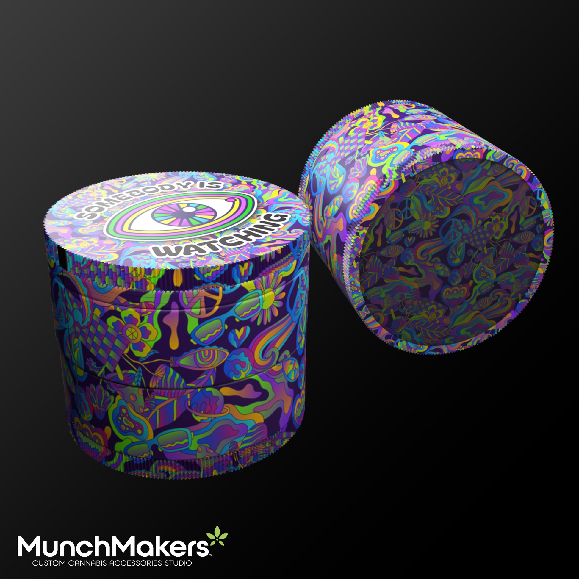 Psychedelic Observer All Over Print Grinder - Fidget Widgets