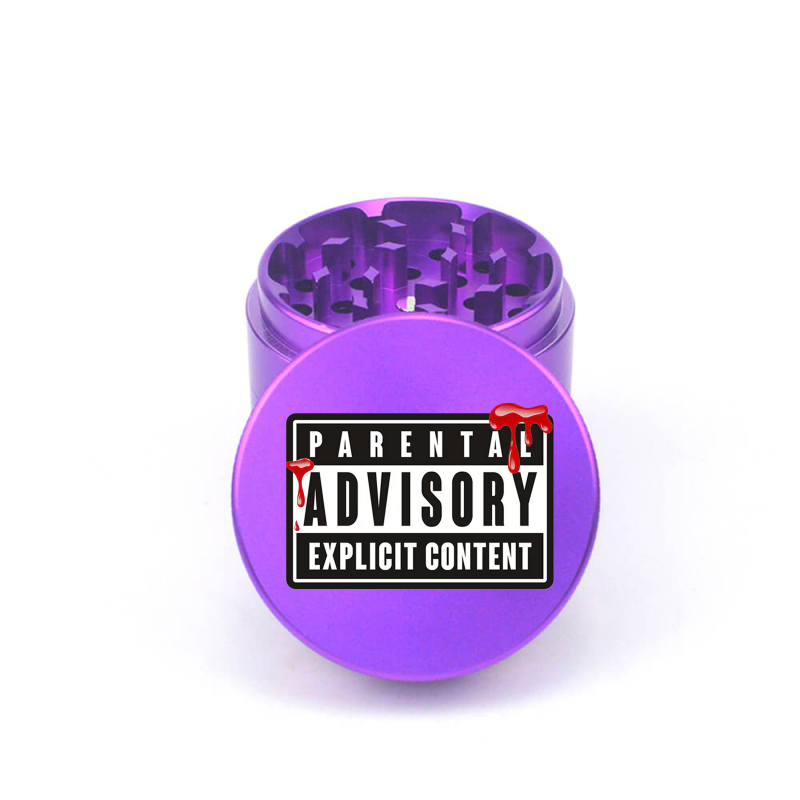 Parental Advisory 4pc Aluminum Grinder - Fidget Widgets